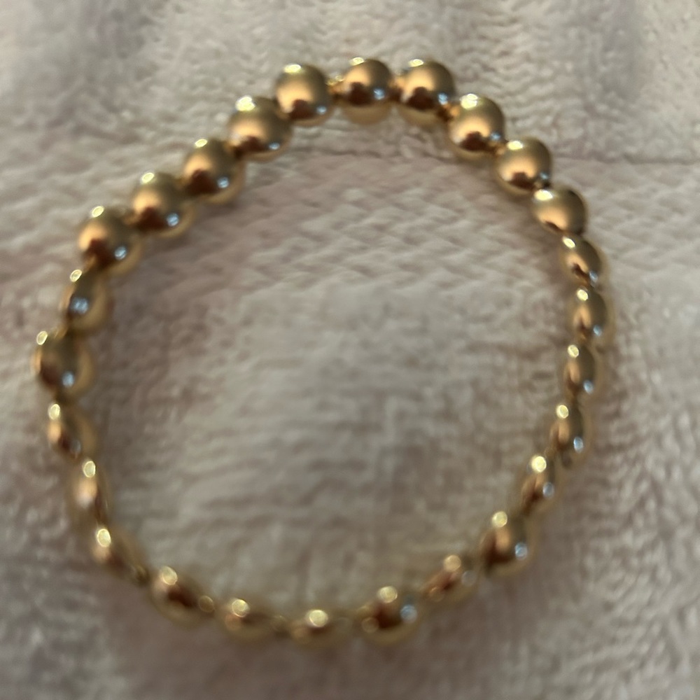 Callie Lee gold beaded bracelet 7” NEW